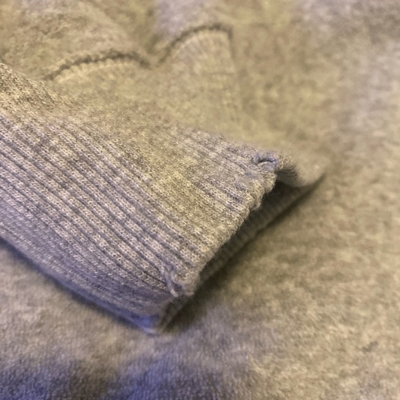 Aerie Gray Off-the-Shoulder Sweater with Green Accents - Picture 4 of 7